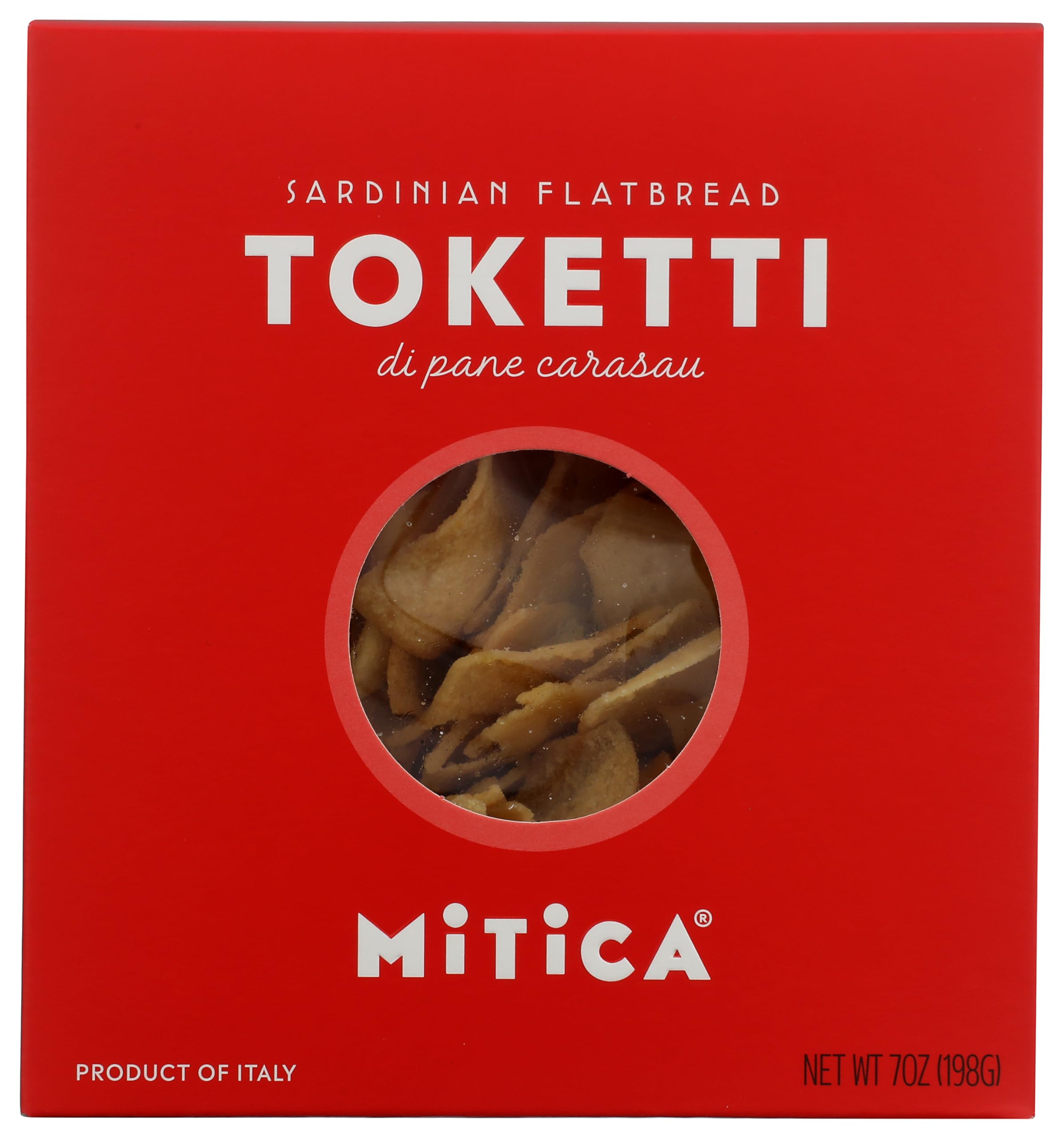 Mitica Toketti Di Pane Carasau 7 oz crisp sheets ideal for quick snacks.