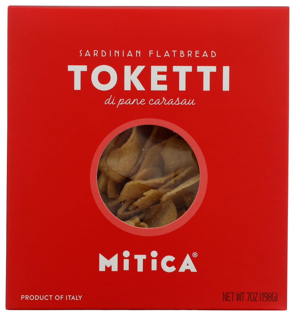 Mitica Toketti Di Pane Carasau 7 oz crisp sheets ideal for quick snacks.