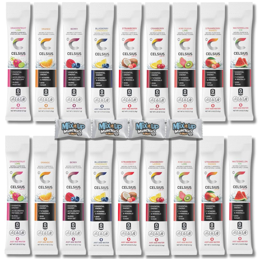 Mix It Up Munchies energy packets variety flavors lineup for on-the-go refreshment