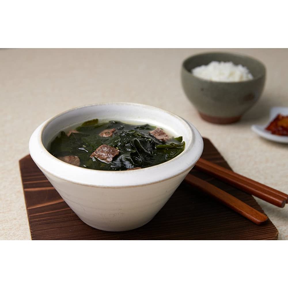 Miyeokguk seaweed soup thick broth served in a bowl with rich texture.
