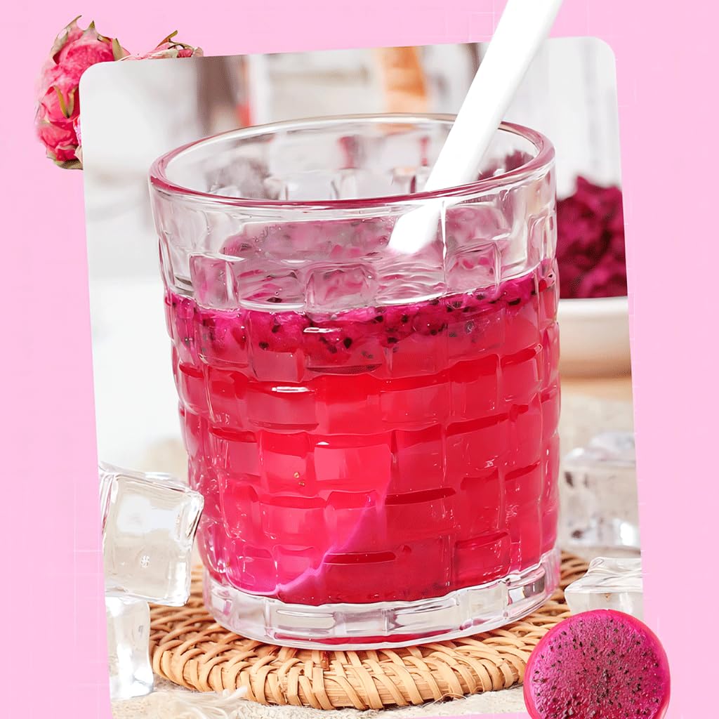 Mkostlich dragon fruit cubes in yogurt adding color and texture