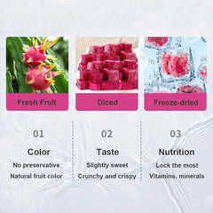 Mkostlich dragon fruit pieces added to a pink drink for natural color.