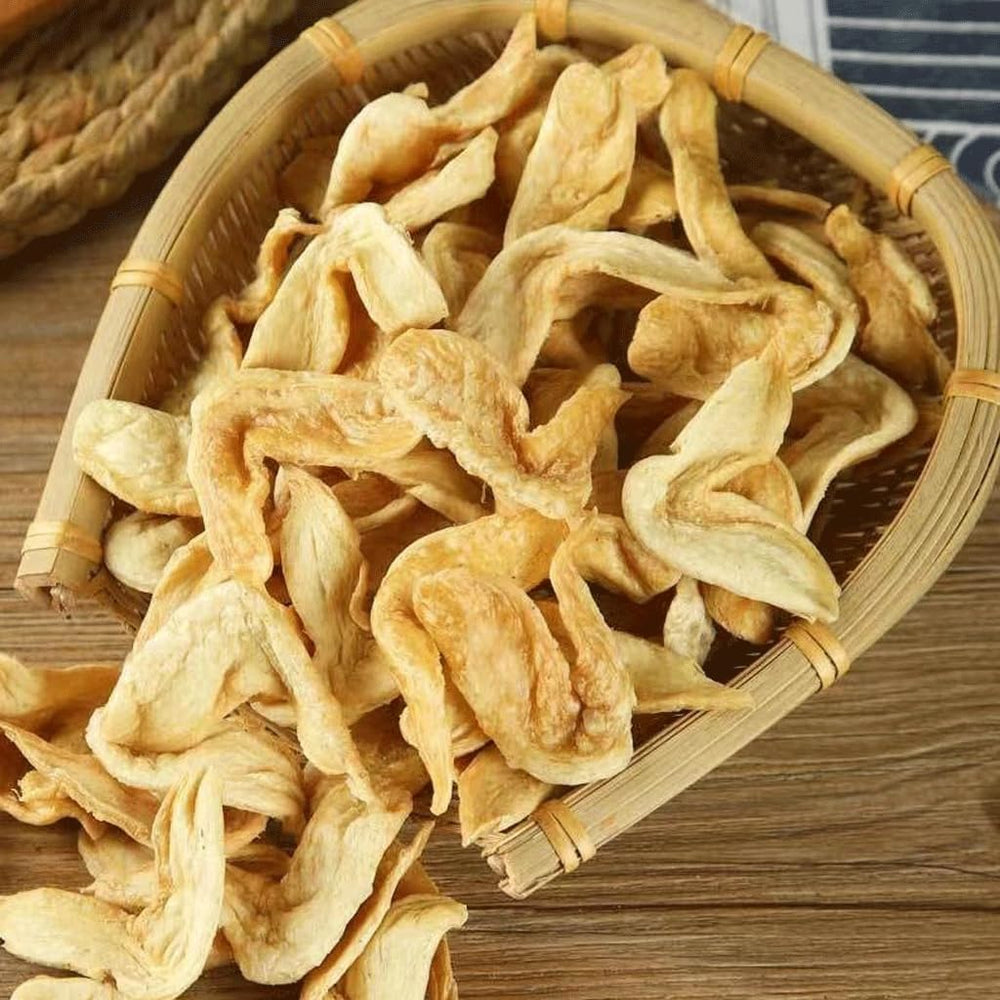 Mkostlich hot-pot with dried soy strips shows add-in option for pot-ready meals