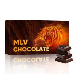 MLV Chocolate bar with botanical infusion and cocoa polyphenols for daily balance.