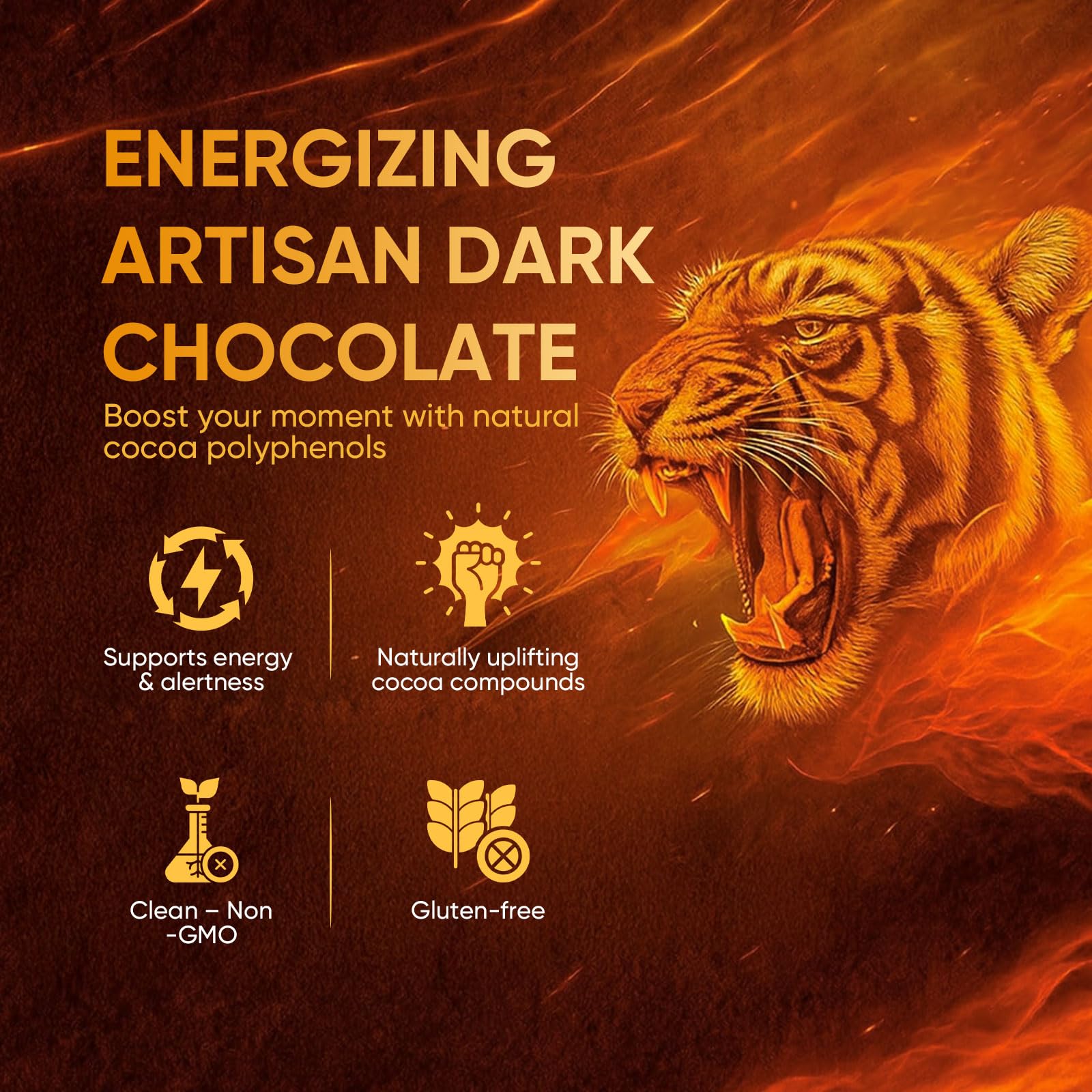 Herbal infusion highlights botanicals in MLV Chocolate flavor profile.