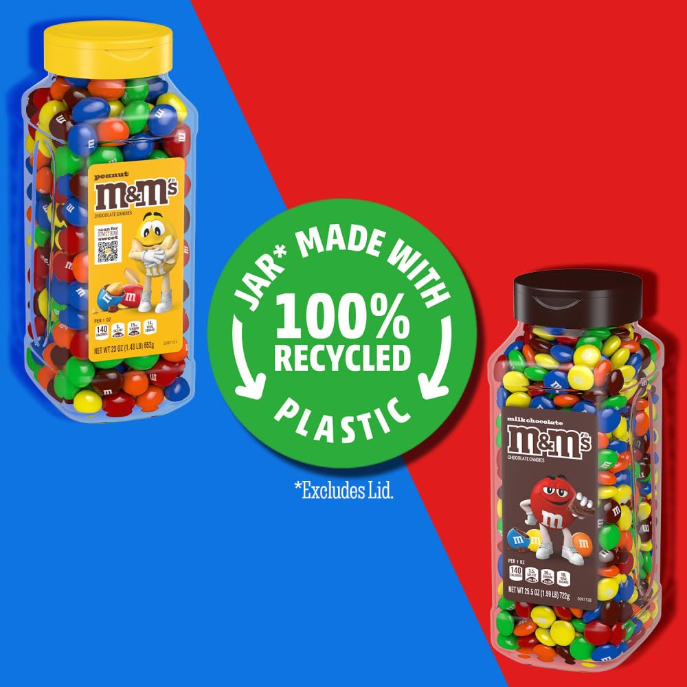 M&M's Peanut Candy Jar 2-pack ideal for party bowls.