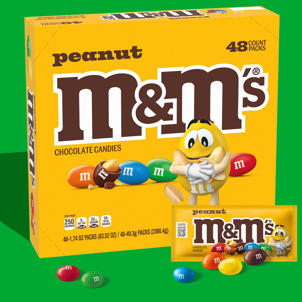 Bulk 48-pack of M&M'S, 1.74 oz bags, ideal for events and gifting.