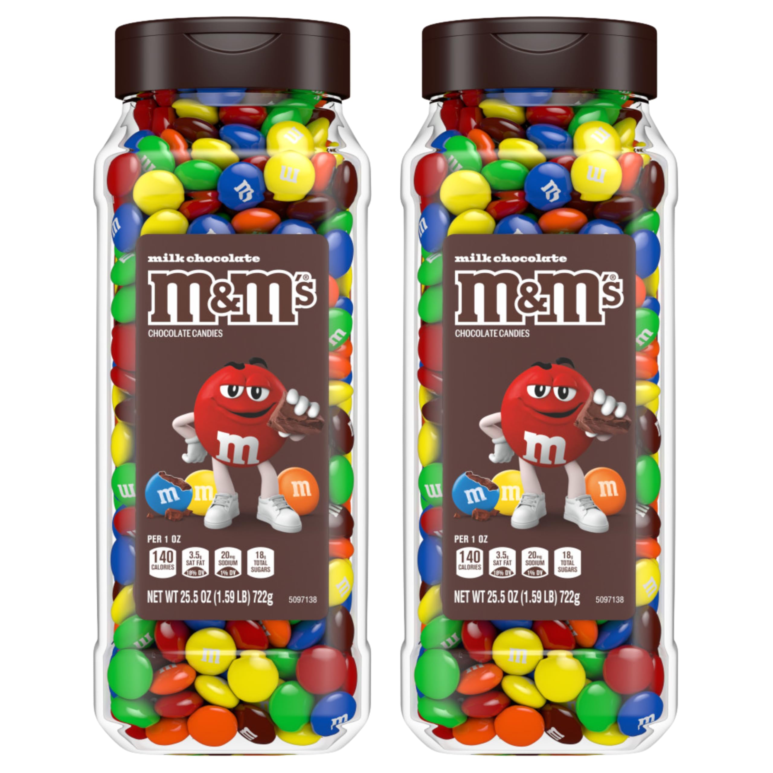 M&M'S Milk Chocolate bulk jars two-pack for sharing.