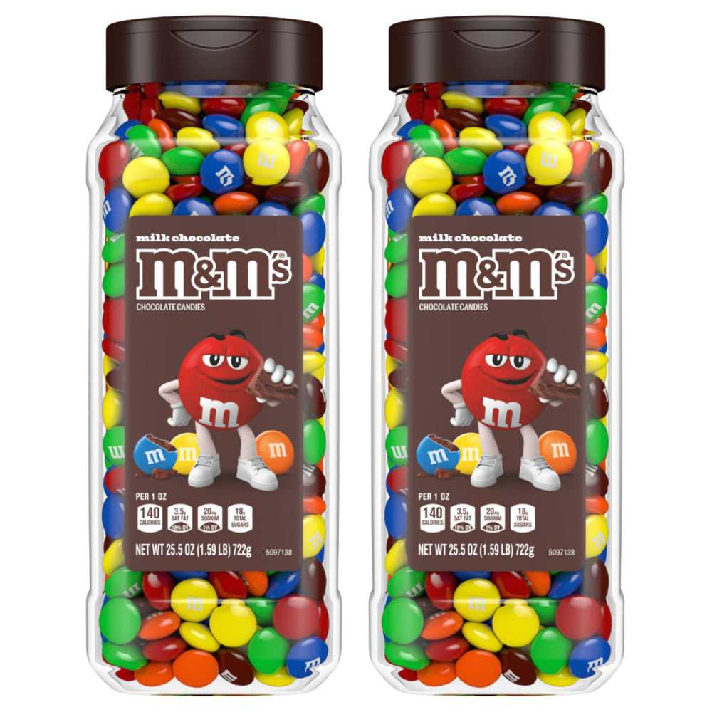 M&M'S Milk Chocolate bulk jars two-pack for sharing.