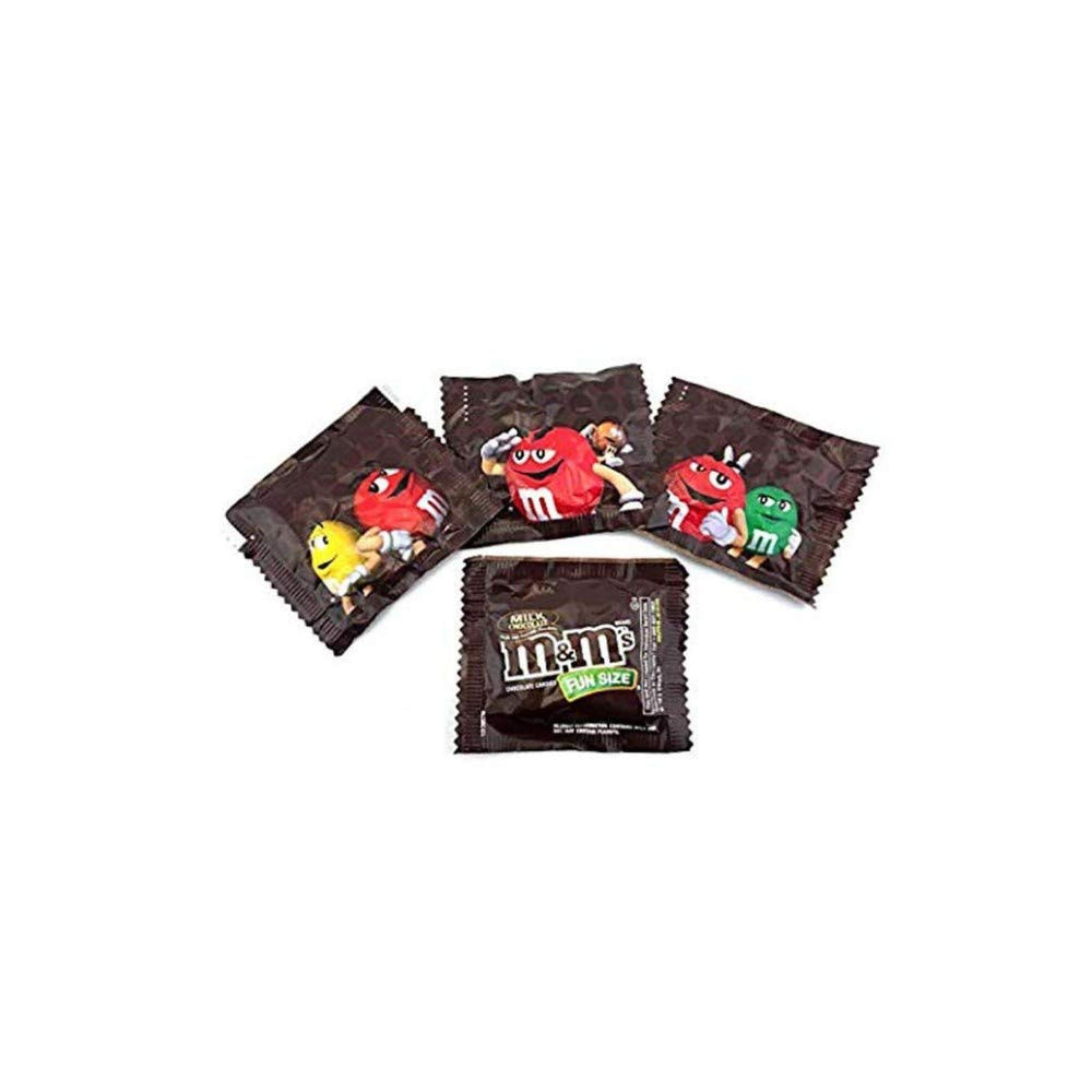 M&M's bulk pack display on shelf for easy restocking.