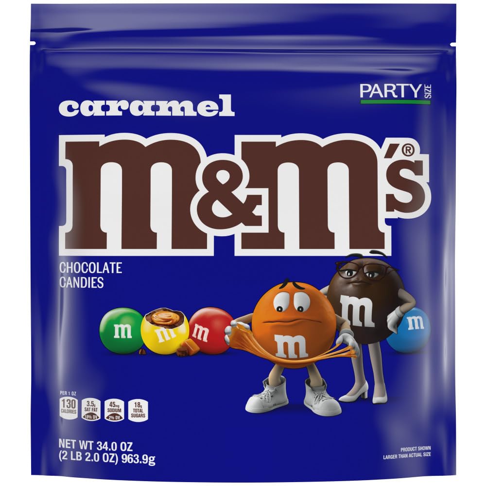 M&M'S bulk bag keeps freshness with a resealable closure for easy access