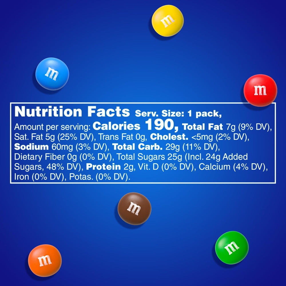 Colorful M&M'S shell visible on the coated chocolate pieces