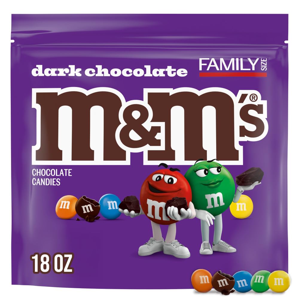 M&M'S Dark Chocolate bag front view for sharing