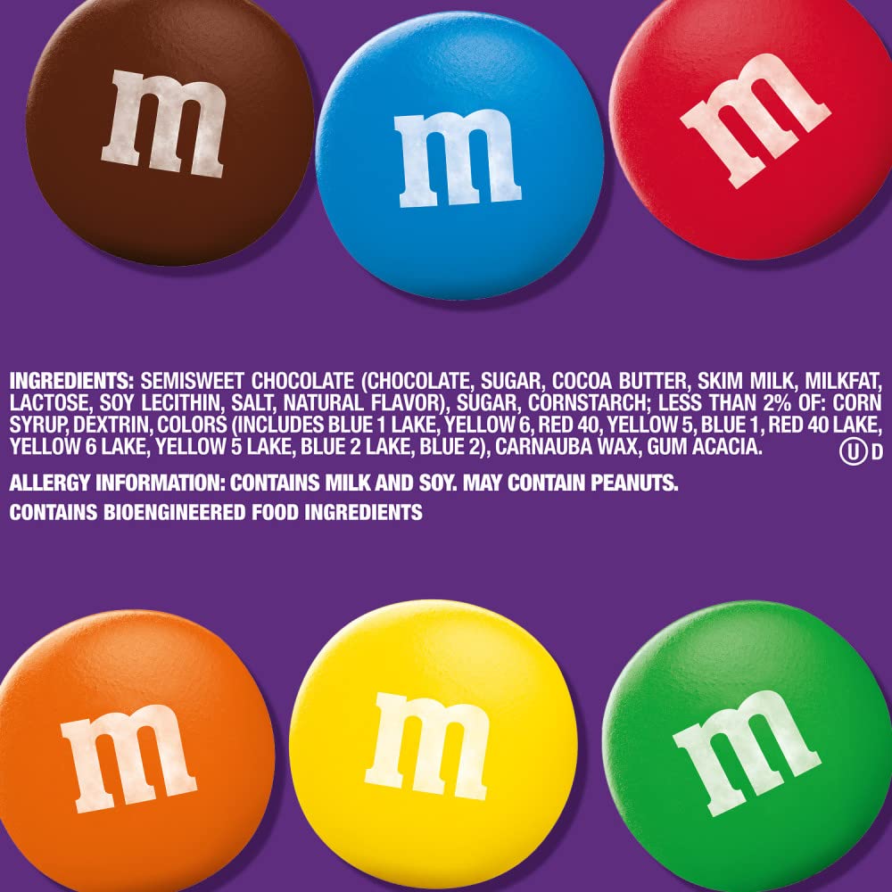 M&M'S resealable bag showing freshness and storage