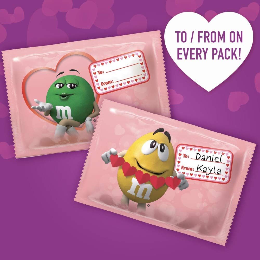 Gift-ready M&M'S Valentine bags for classroom or colleagues