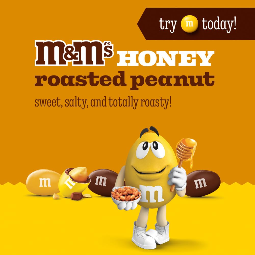 Bowl of M&M'S Honey Roasted Peanut Milk Chocolate for quick movie-night sweetness.