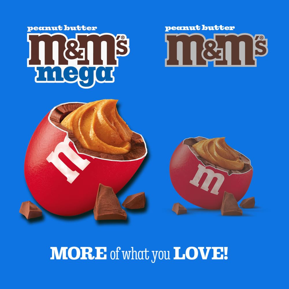 M&M's Mega Peanut Butter on a charcuterie board display.