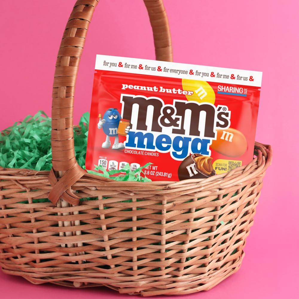 M&M's Mega Peanut Butter gift-ready sharing bag.