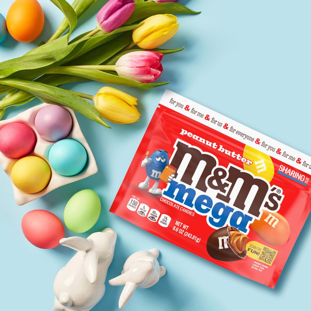 M&M's Mega Peanut Butter as a snack-time treat.