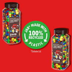 Pouring M&M'S Milk Chocolate into a bowl for guests.