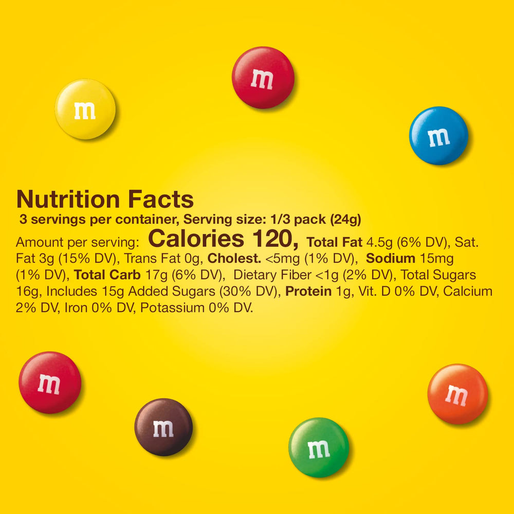 M&M'S milk chocolate candy shell close-up shows vibrant colors, ideal for sharing.
