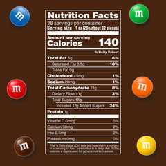 Close-up of M&M'S milk chocolate shells highlighting vibrant colors for dessert toppings.