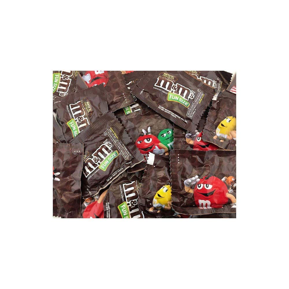 M&M's Milk Chocolate Fun Size bulk outer pack, perfect for parties and sharing.