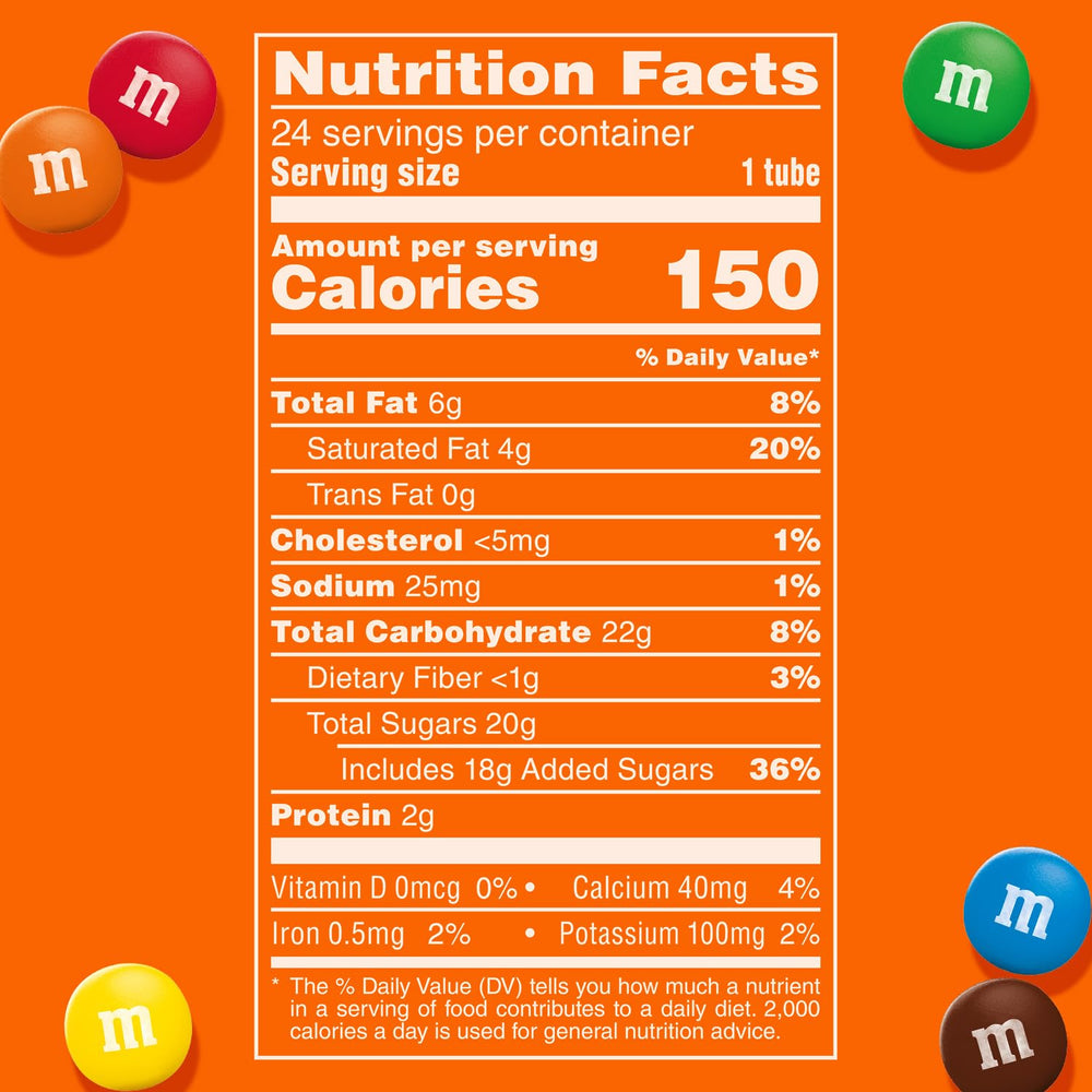 Colorful shells on M&M'S MINIS tubes for candy buffets