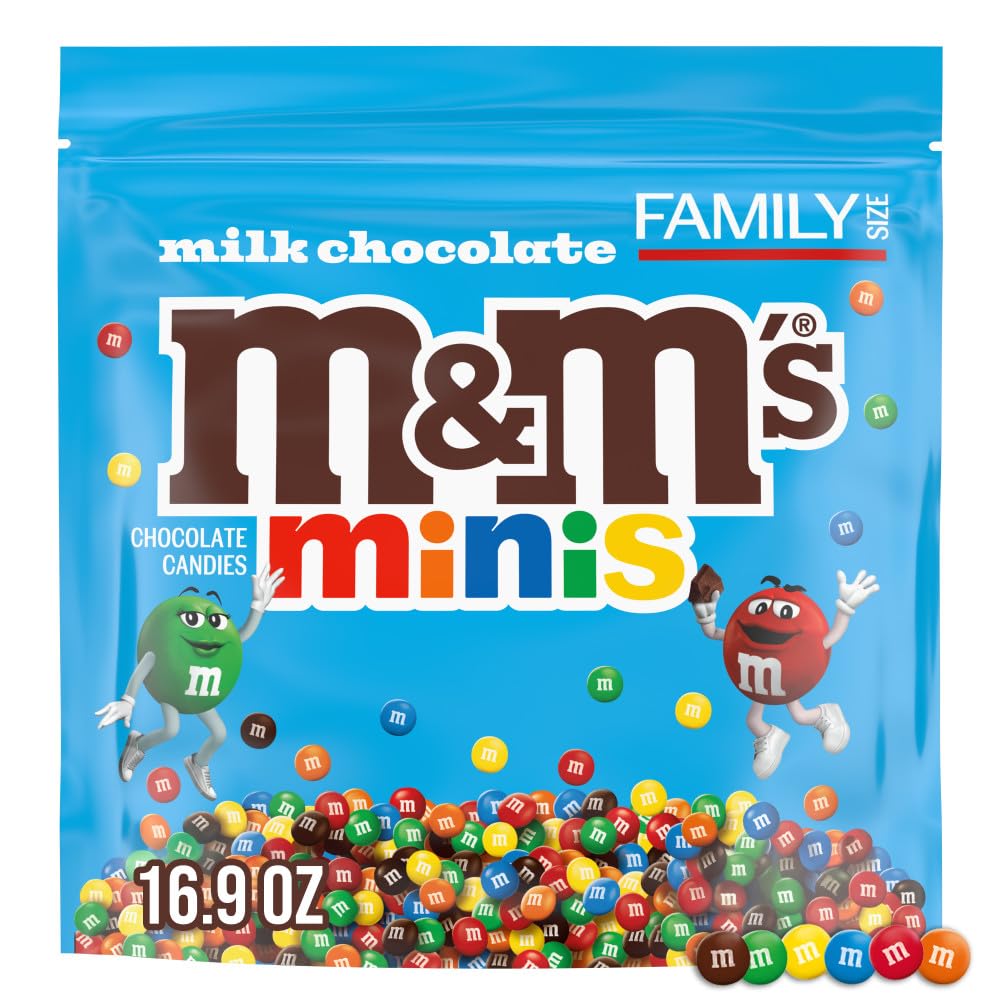 M&M'S Minis Milk Chocolate bag front view for Easter snacking