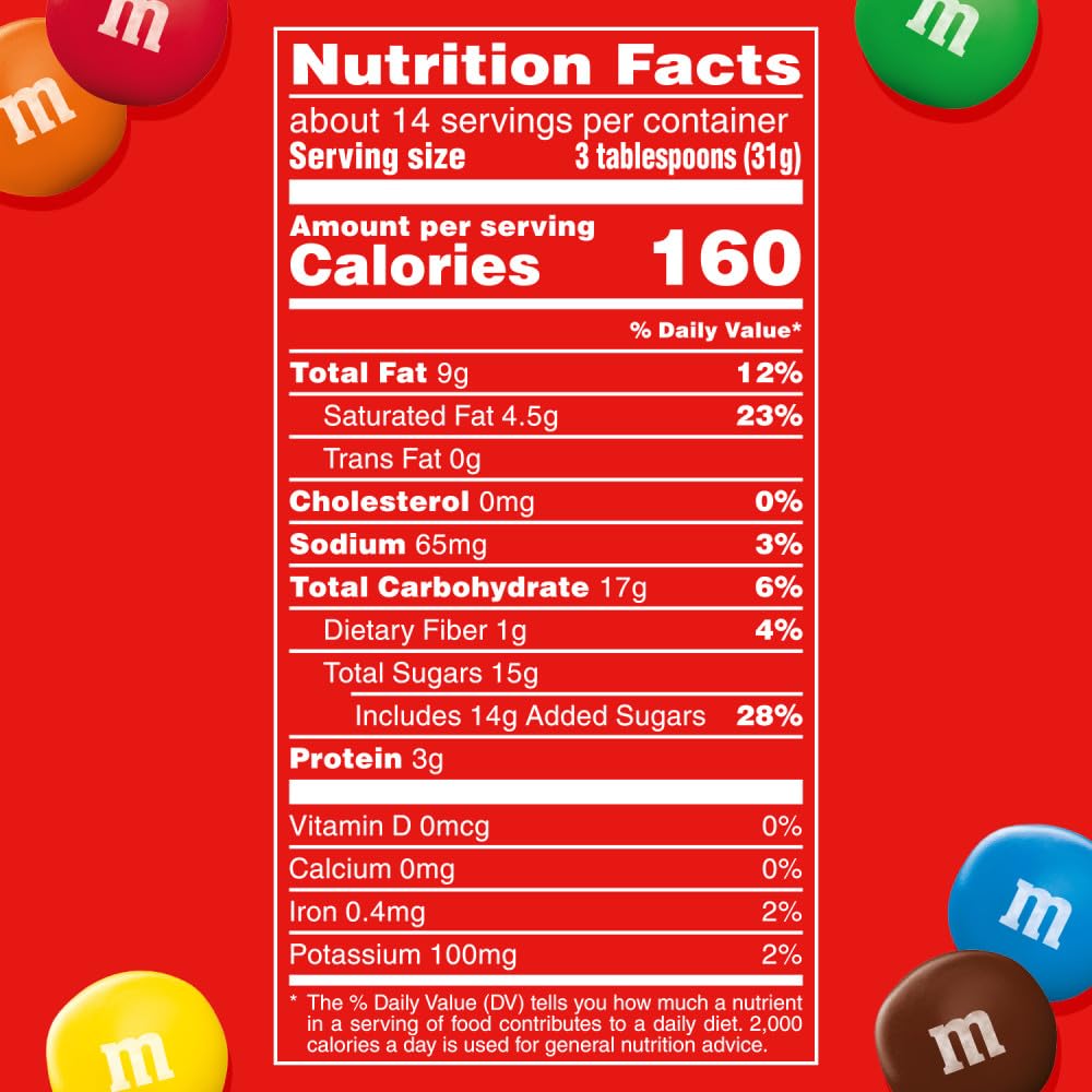 M&M'S Minis Peanut Butter close-up showing colorful shells for quick bites