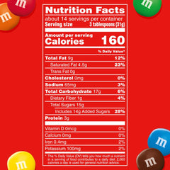 M&M'S Minis Peanut Butter close-up showing colorful shells for quick bites
