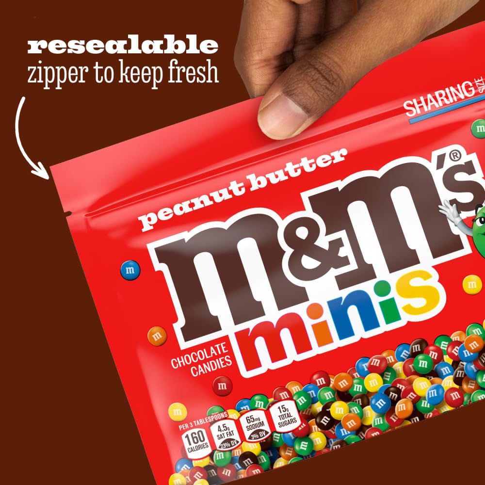 M&M'S MINIS bite-sized peanut butter pieces with charcuterie.