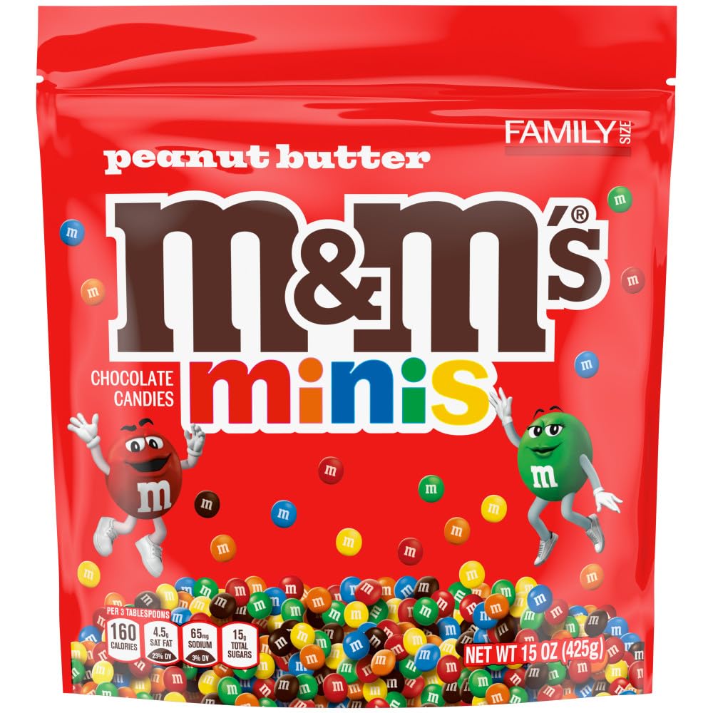 M&M'S Minis Peanut Butter candy toppings on ice cream or cookies