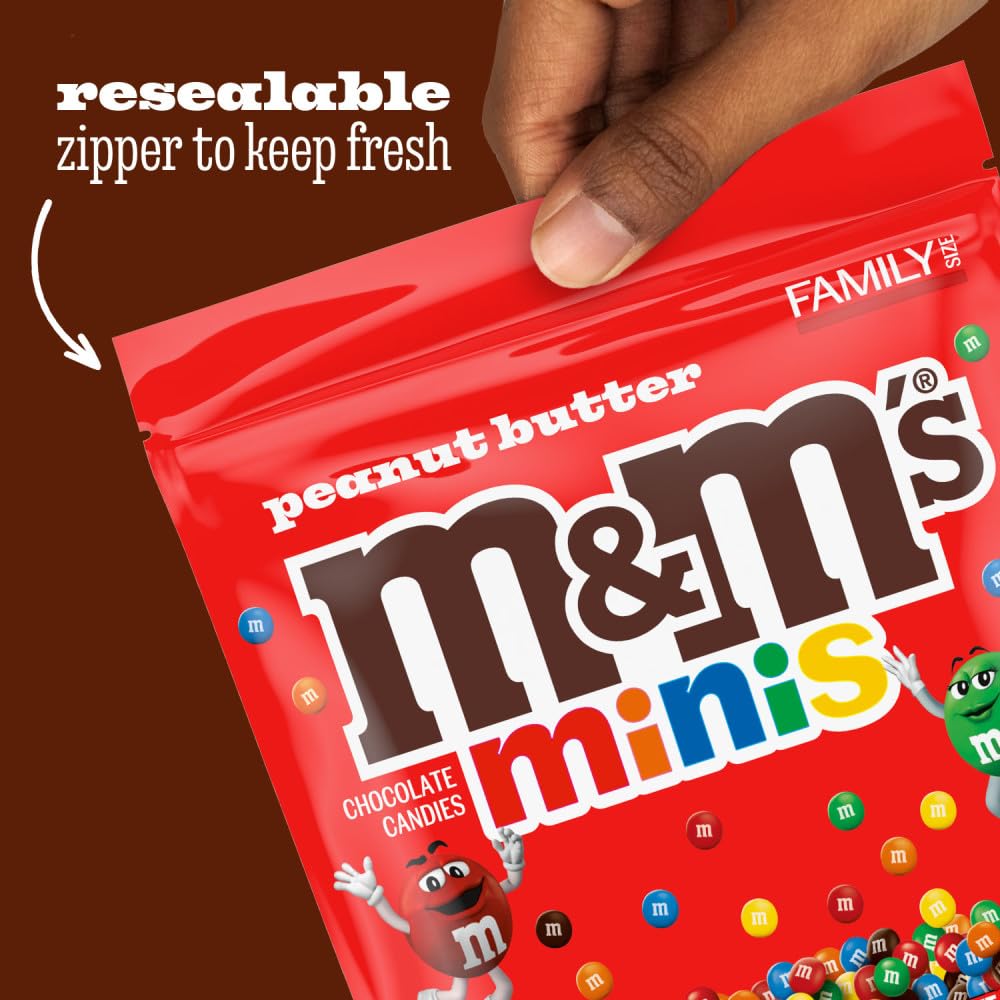 M&M'S Minis Peanut Butter snack pack ideal for road trips