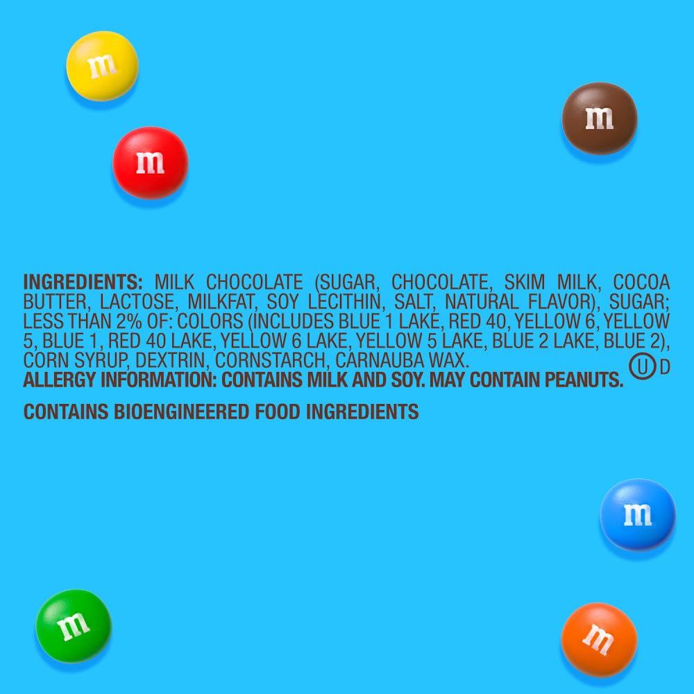 M&M'S Minis tube dispenser, portable snack ready for on-the-go sharing.