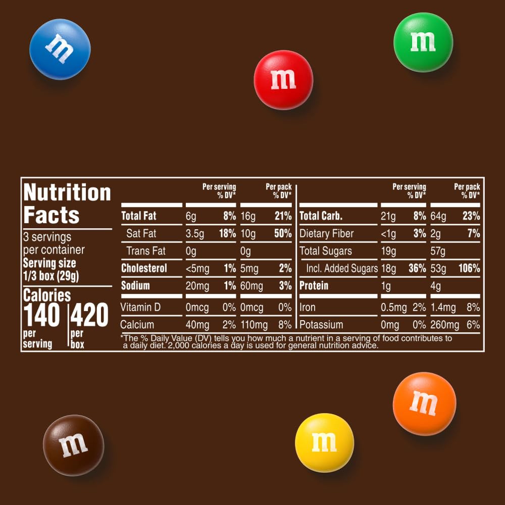 M&amp;M'S movie theater box resealable pack highlighting convenient snacking