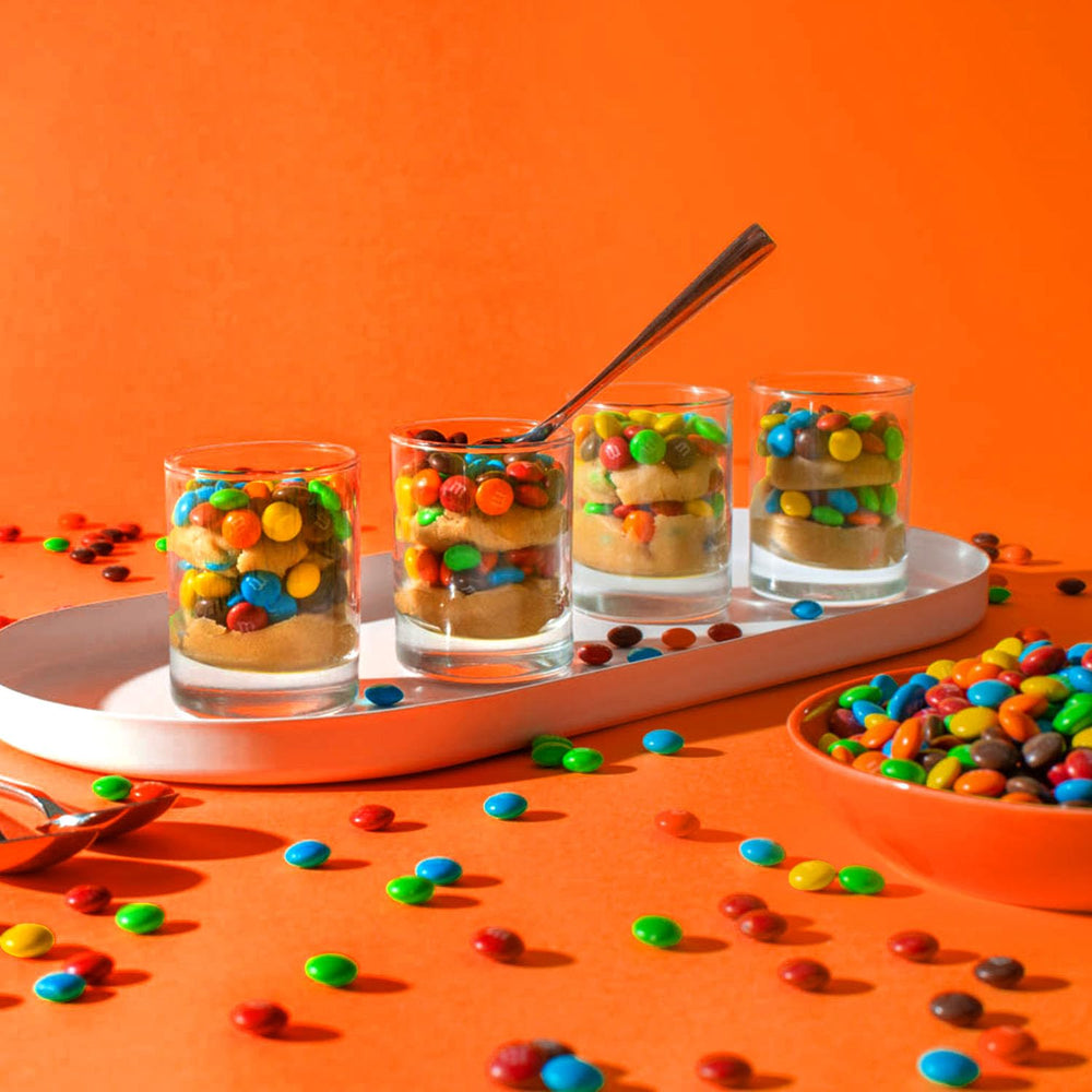 M&M'S party-size candy bowl setup for holiday gatherings and gifting.