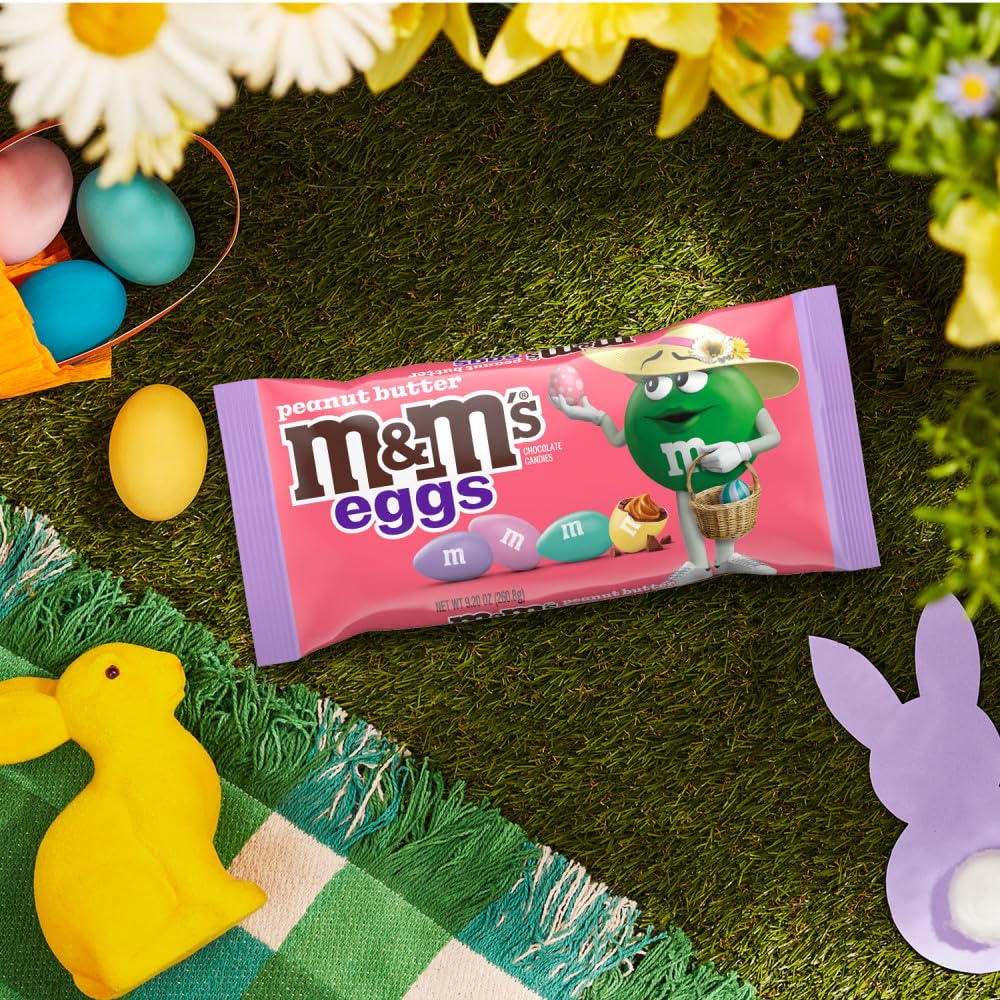 M&M'S Peanut Butter Eggs gift-ready bag, perfect for gifting this season.