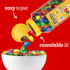 M&M'S Peanut Candy Jar open inside, perfect for baking additions.