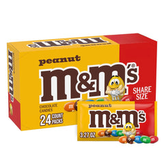 M&M'S Peanut Milk Chocolate bulk box, ideal for sharing at work or home.