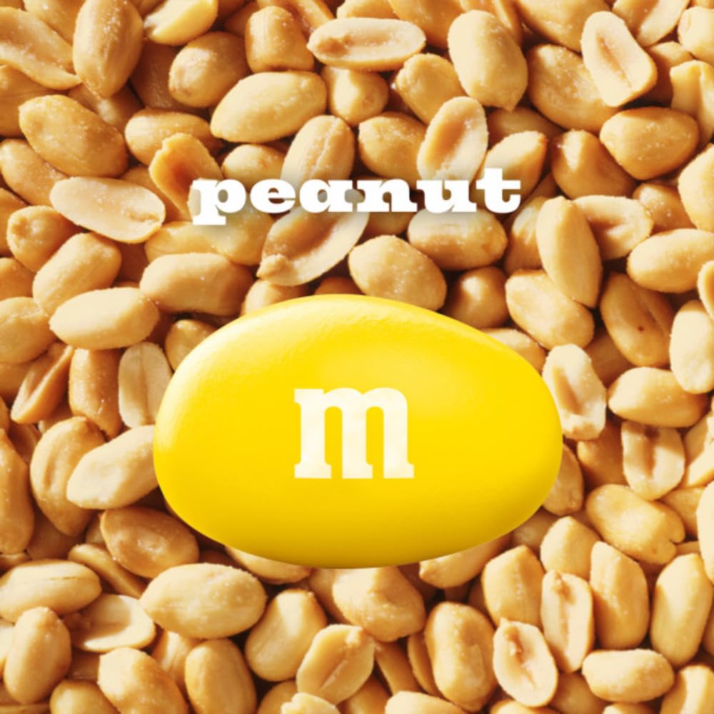 M&M'S Peanut Milk Chocolate candy shell colors brighten snacks.