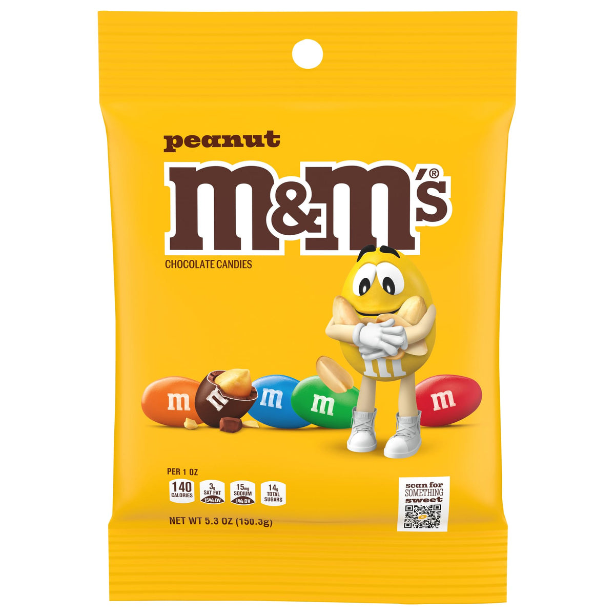 M&M's Peanut Peg Pack front view for quick on-the-go snacking