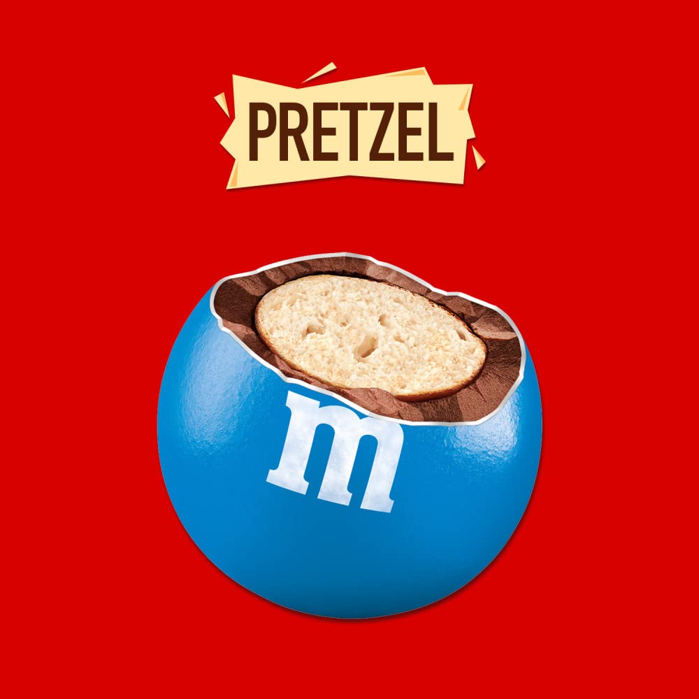 M&M'S Pretzel Milk Chocolate crunch pretzels highlighted for texture