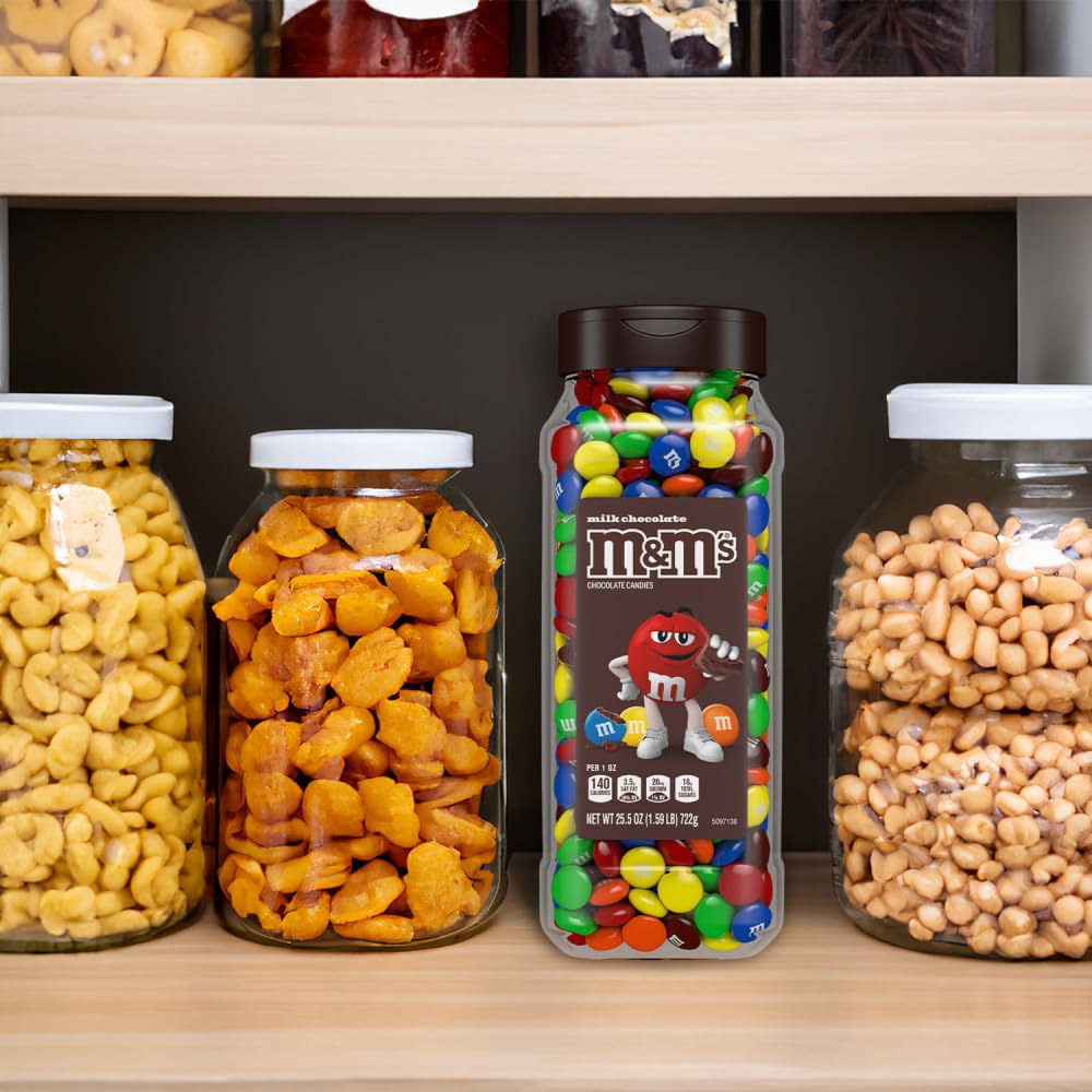Eco-friendly recyclable bulk candy jars for sustainable storage.