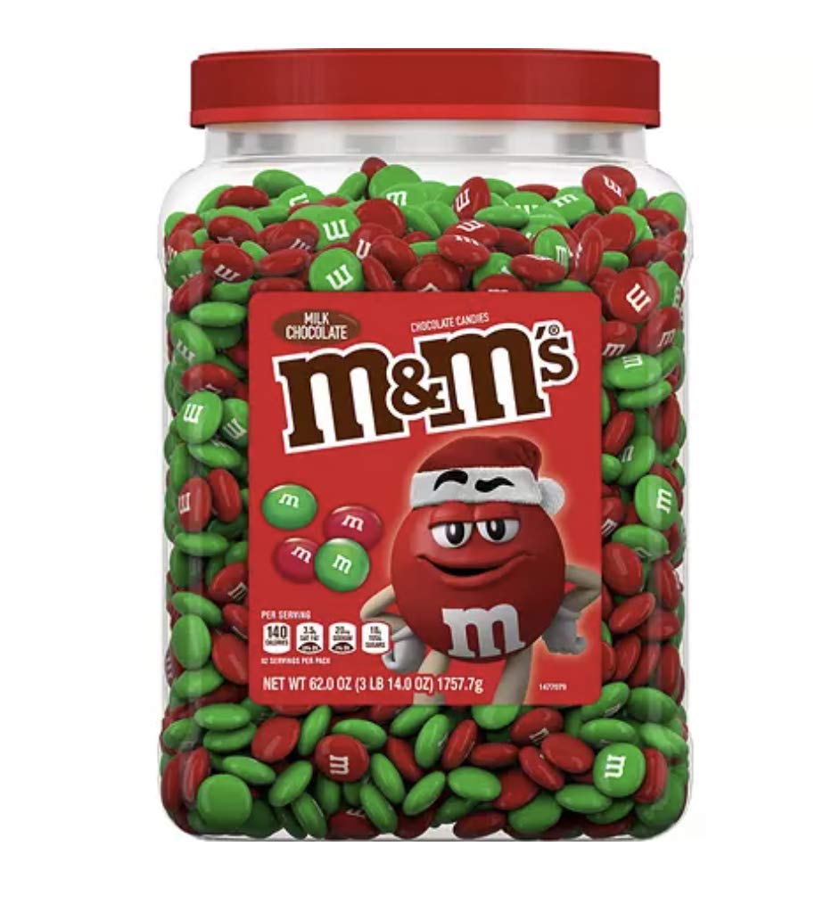 M&M's resealable jar enables quick, tidy servings at events.