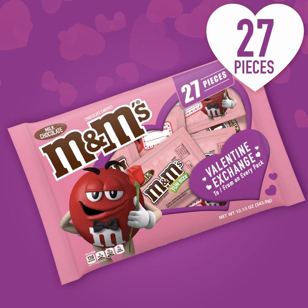 Festive M&M'S Valentine candy bowl display for parties