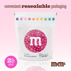 M&M’S WORLD dark pink milk chocolate in a bowl arranged for a colorful display