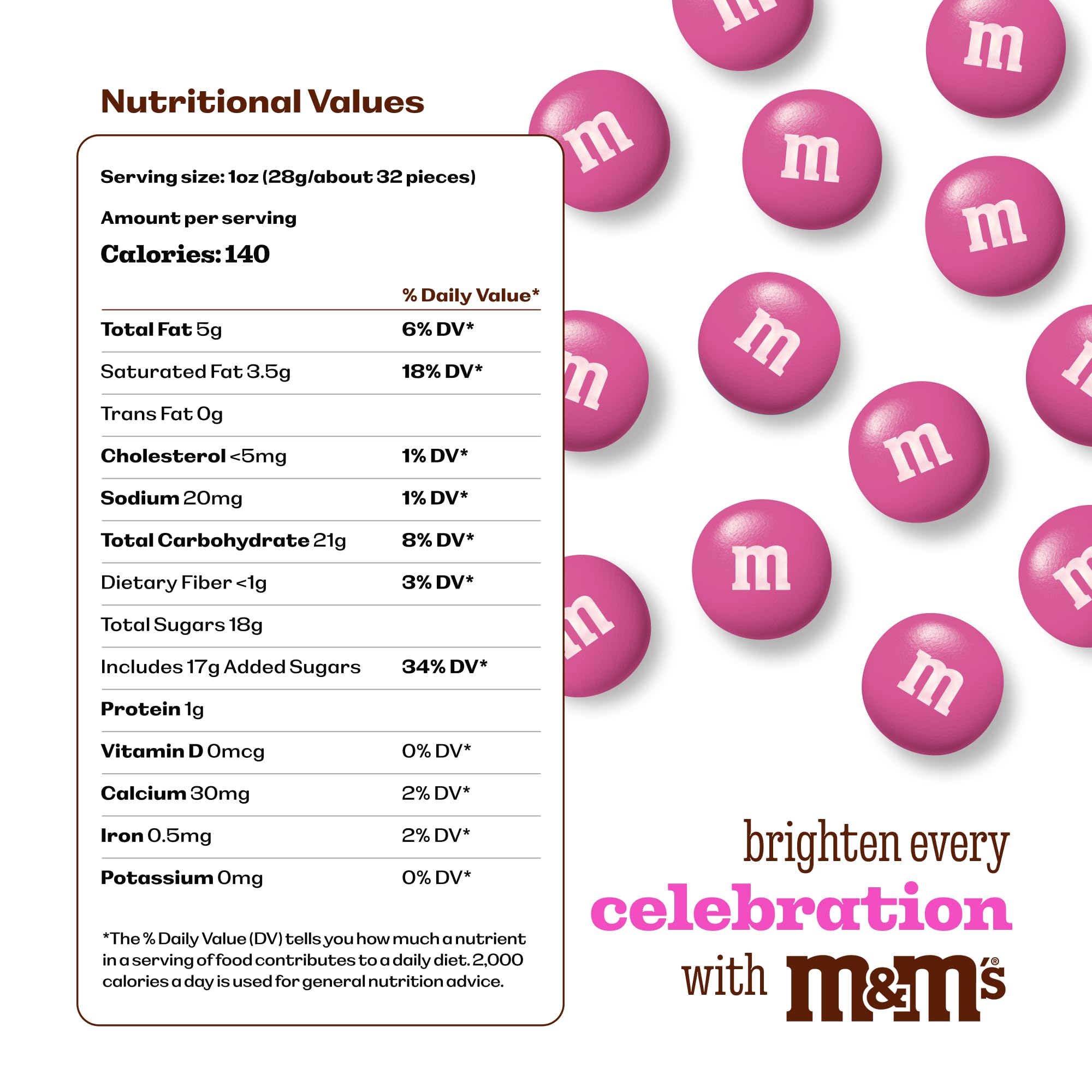 Close-up view of M&M’S WORLD dark pink milk chocolate showing creamy melt