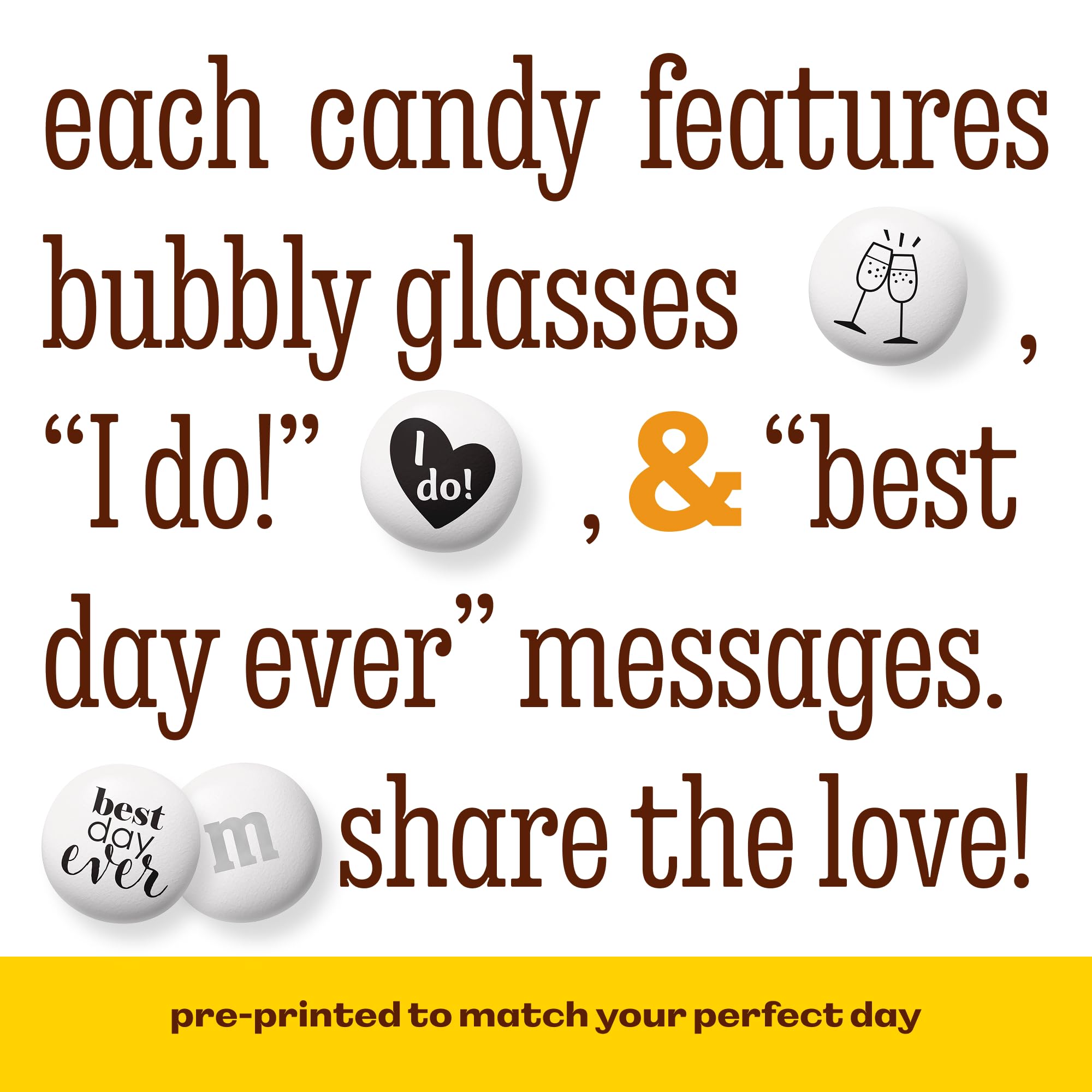 M&M'S WORLD DIY jars with wedding candies for a personal touch