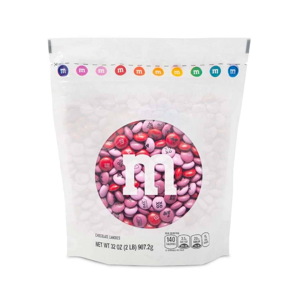 M&M’S WORLD Galentine’s 2lb bulk bag for sharing at parties.